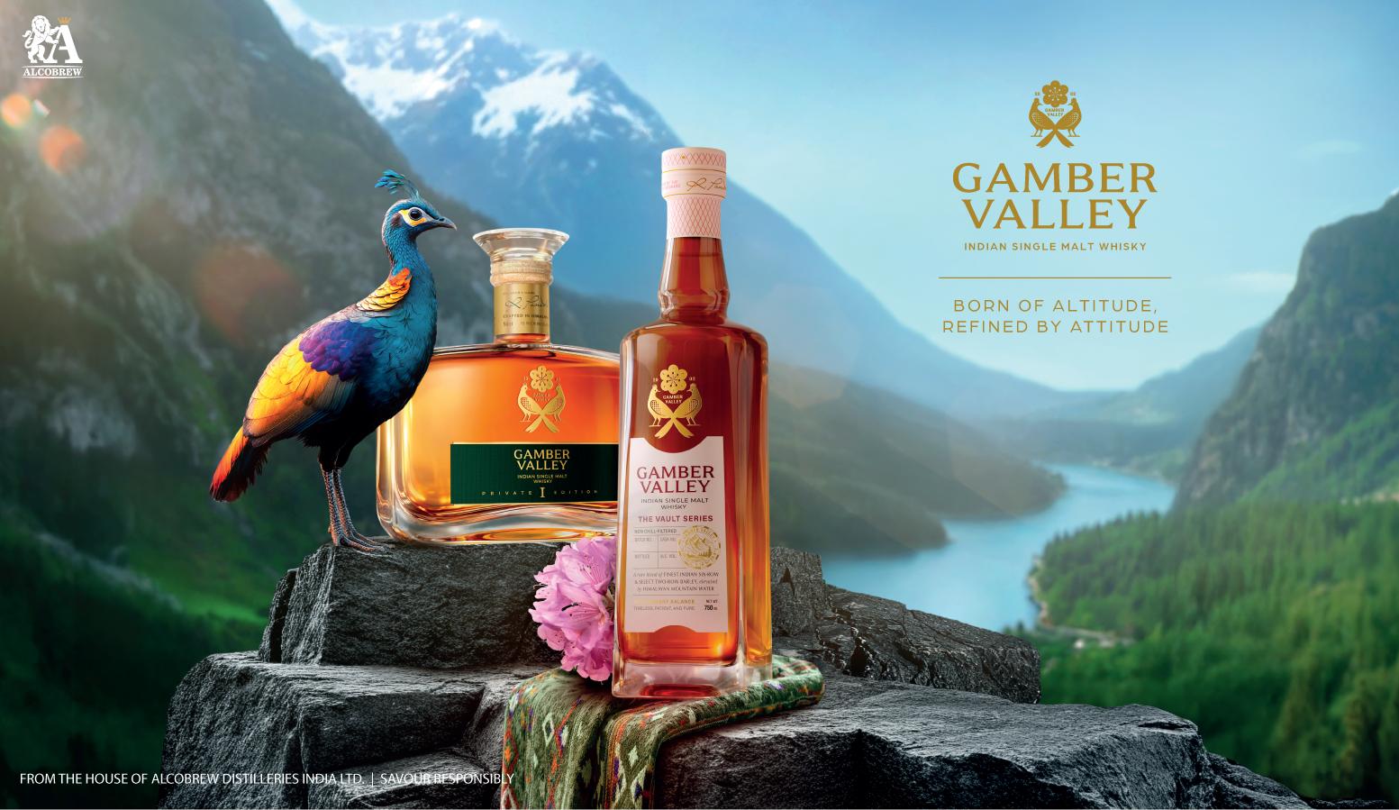 Alcobrew Distilleries Launches Gamber Valley Indian Single Malt Whisky, Makes Formal Entry into the Luxury Spirits Segment